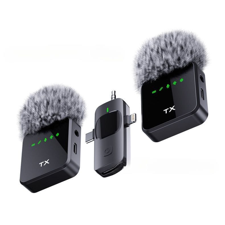 Microphone Sans Fil Professionnel TX/RX pour Smartphone – Réduction de Bruit HD
